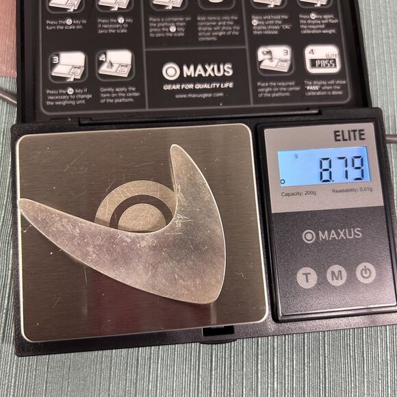 Vintage MCM Beau Sterling Boomerang Brooch Pin Mid Century Modern - Picture 6 of 8